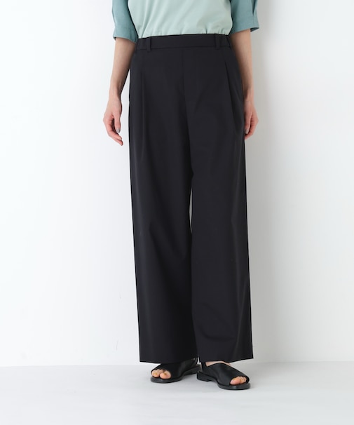 麻混ドビーストレッチウェストゴムパンツ