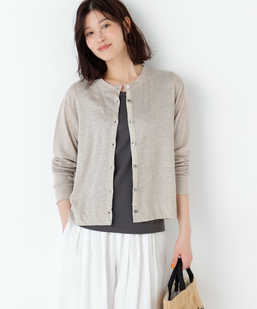リネン天竺カーディガン