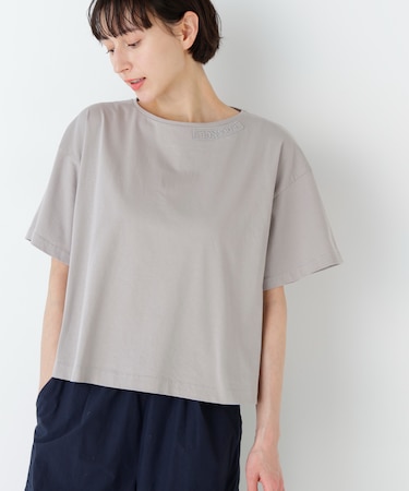 刺繍ロゴ入り天竺Ｔシャツ