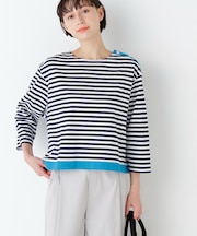 天竺ボーダーカットソー