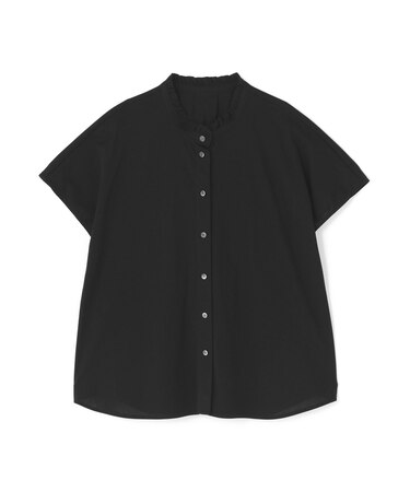 《大人気追加入荷! / 洗える》ライトカットソースタンドフリルブラウス