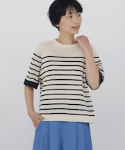 ハイゲージギマ　クルーネックラグランプルオーバー