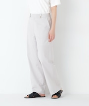 サッカーファインストライプセミワイドパンツ