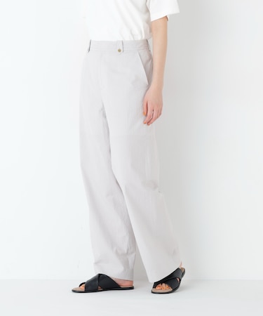 サッカーファインストライプセミワイドパンツ