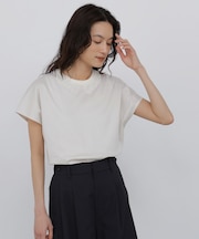 ◆レース衿スムースＴシャツ