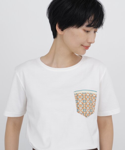 《 大人気！ ／ CLOUDYコラボ 》アフリカンモチーフ  ポケットＴシャツ