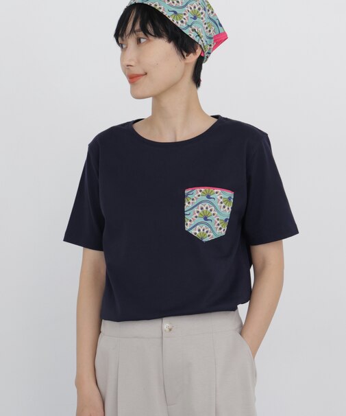 《 大人気！ ／ CLOUDYコラボ 》アフリカンモチーフ  ポケットＴシャツ