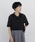 ◆リーフ格子レース　ポロＴシャツ