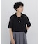 ◆リーフ格子レース　ポロＴシャツ
