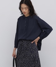 ◆コットンシルクローンピンタックブラウス