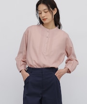 ◆コットンシルクローンピンタックブラウス