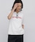 ◆フロッキープリントクルーネックＴシャツ