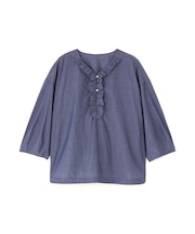《大人気！追加入荷 ／ 洗える》ウォッシュドタイプライターフリルブラウス
