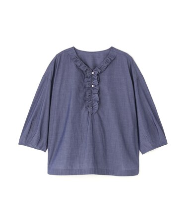 《大人気！追加入荷 ／ 洗える》ウォッシュドタイプライターフリルブラウス