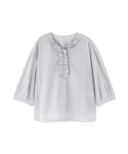 《大人気!追加入荷 / 洗える》ウォッシュドタイプライターフリルブラウス