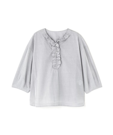 《大人気！追加入荷 ／ 洗える》ウォッシュドタイプライターフリルブラウス