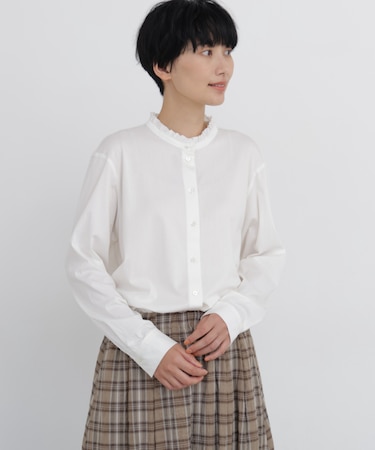 ◆スタンドフリルカットソー