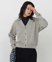 ◆UNDYEDコラボ ダブルフェイスニットソーカーディガン