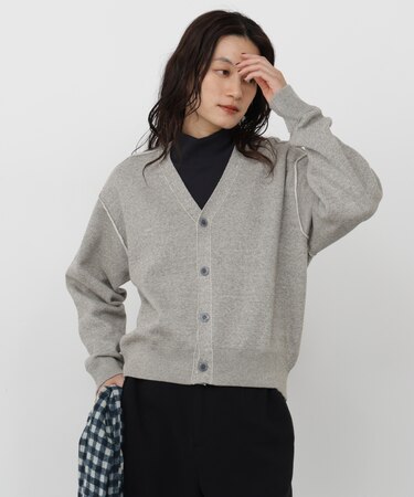 ◆UNDYEDコラボ ダブルフェイスニットソーカーディガン