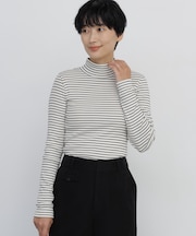 オーガニック丸胴ボーダーカットソー