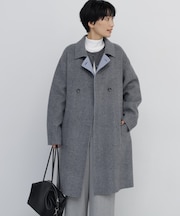 《名品 ／ リバーシブル着用可》リバー ダブルステンカラーコート