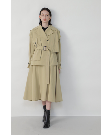 コットンシャンブレースカート