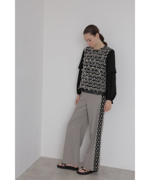 ジオメトリックストライプパンツ