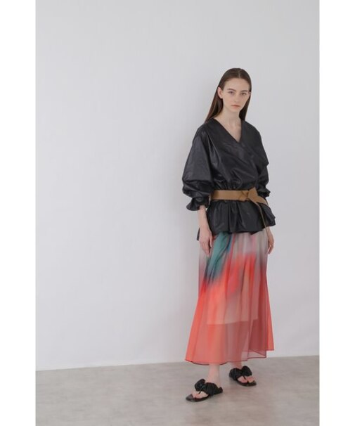 スマッジプリントスカート