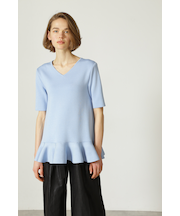 ドライストレッチフリルヘムトップス