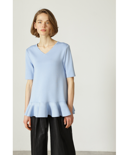 ドライストレッチフリルヘムトップス