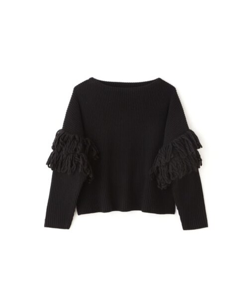 バルキーフリンジニットトップス