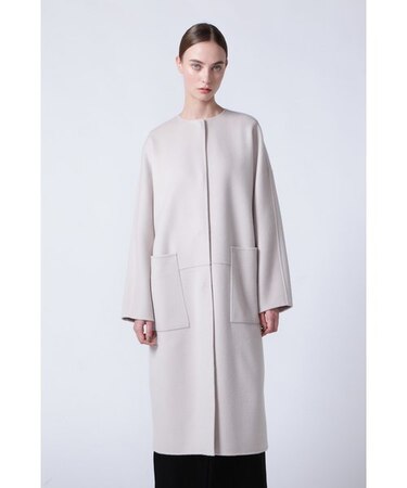 ラムウールショートビーバーロングコート