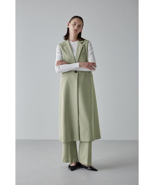 バックサテンクレープパンツ｜アドーアの通販｜&mall（アンドモール