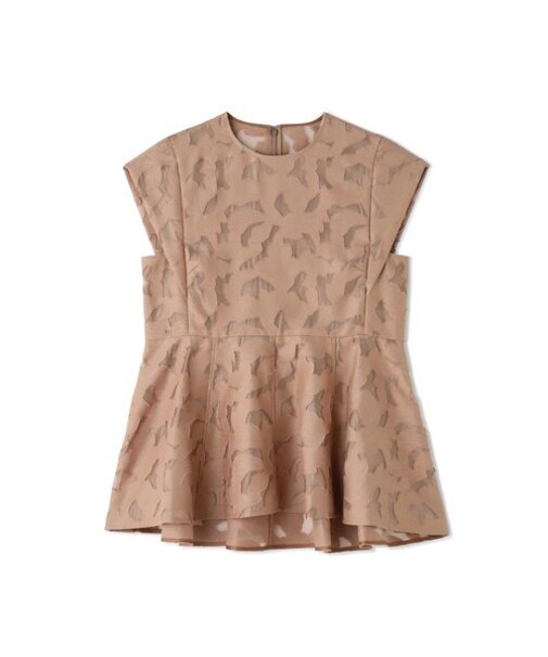 シアーボタニカルジャガードブラウス