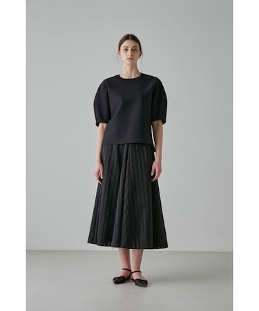 オーガンザストライプスカート