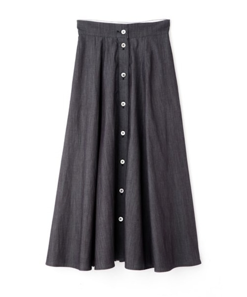 SERGE de bleu ｘ ADORE コットンシャンブレースカート