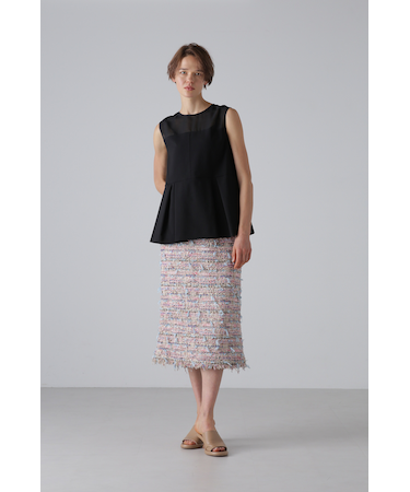 <BLACK LABEL> MALHIA ミックスカラーツィードスカート