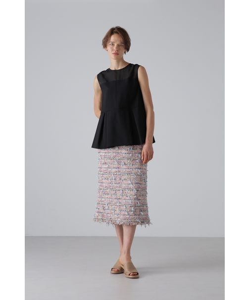 <BLACK LABEL> MALHIA ミックスカラーツィードスカート