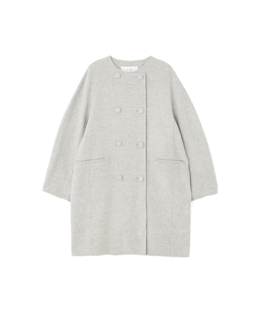 ピュアカシミヤノーカラーコート