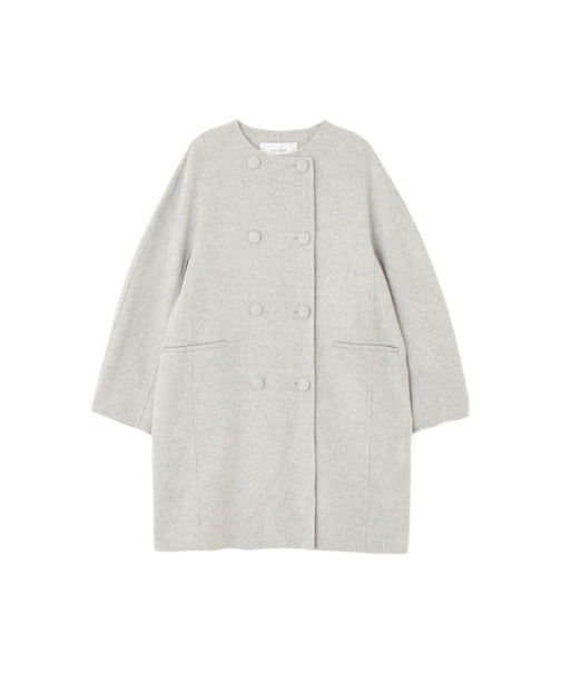 ピュアカシミヤノーカラーコート