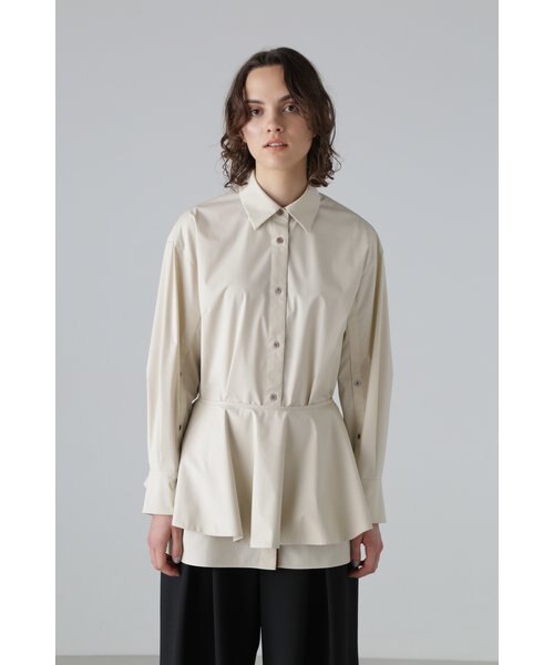 コットンキュプラストライプ／バルキーオックスフォード 半袖