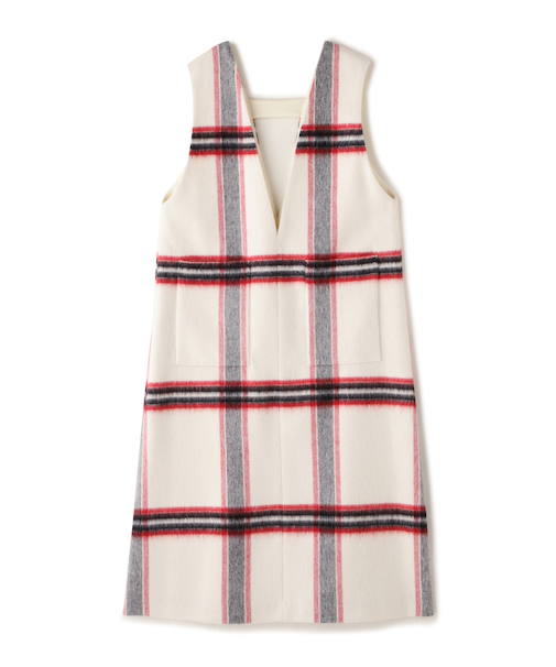 アルパカシャギーチェックワンピース