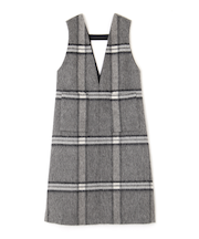 アルパカシャギーチェックワンピース