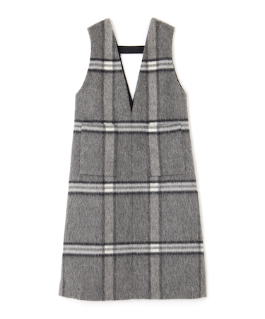 アルパカシャギーチェックワンピース