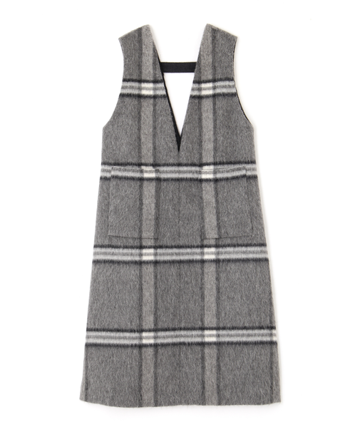 アルパカシャギーチェックワンピース