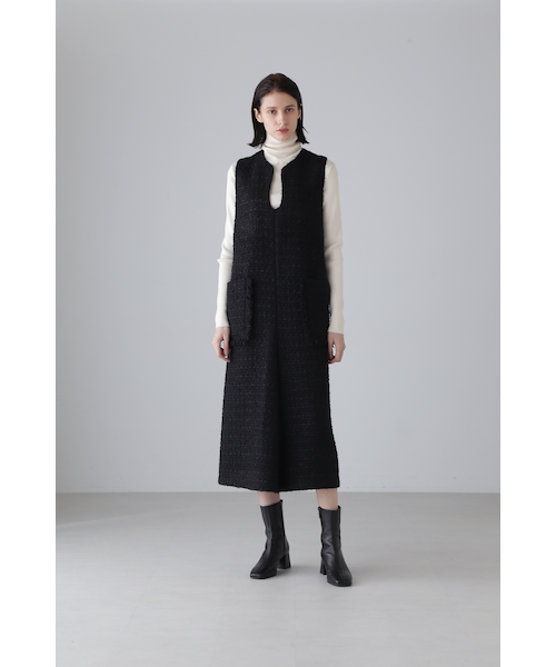 ブラックラメツィードワンピース｜アドーアの通販｜&mall（アンド