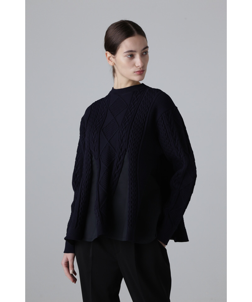 ◆エアーストレッチケーブルニット ◇エアーストレッチケーブルニット｜アドーアの通販｜&mall