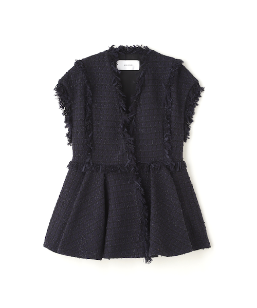 mia　アドーア　【新品タグ付き】コットンチェックツィードジレ ◇コットンチェックツィードジレ｜アドーアの通販｜&mall（アンド