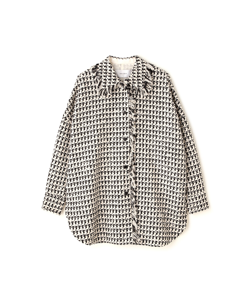 ◆コットンチェックツィードジャケット