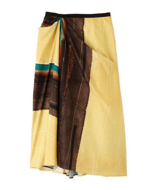 ペインティングストライププリントスカート